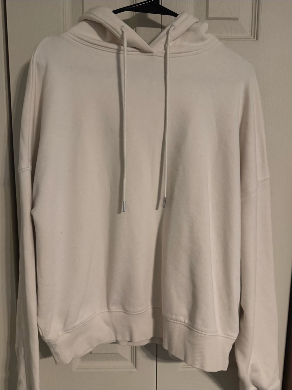 Women’s Cream Hooded Sweatshirt - Minimal Pullover Hoodie